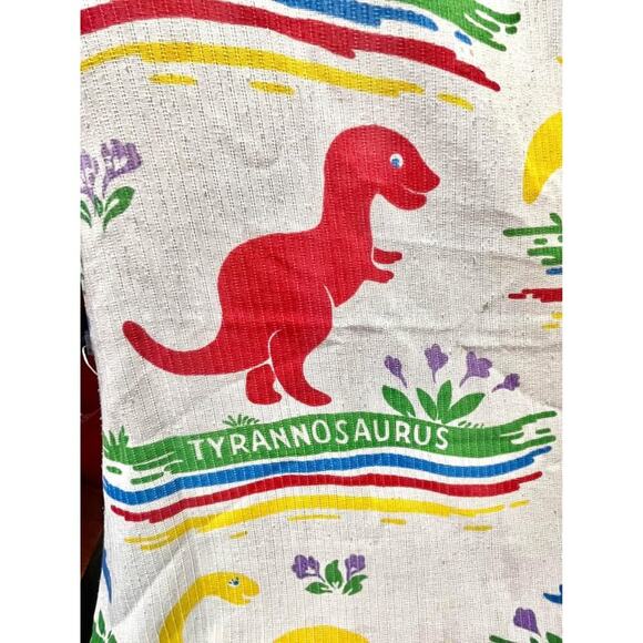 Sears Queen Size Tough Cord Blanket Background Play Area dinosaurs throw play - Picture 2 of 9